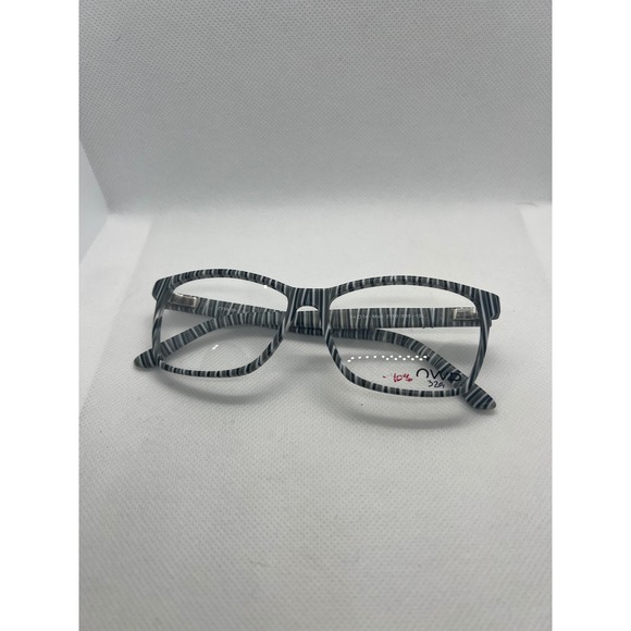 OWP 2150 Eyeglasses Frames Striped Black & Gray Authentic Designer Glasses - Picture 1 of 5